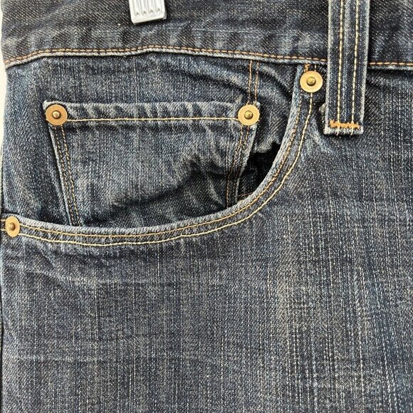 LEVI'S Big E Made In USA HESHER Regular Straight‎ Dark Blue Jeans 38x33 - Picture 3 of 11